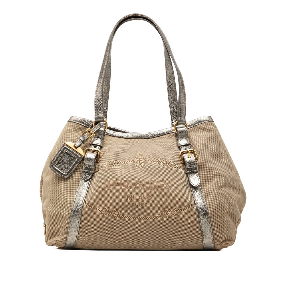 Pre-Loved Prada Canvas Canapa Logo Tote